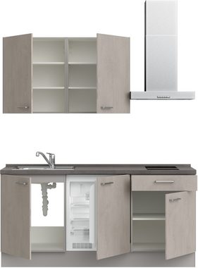 nobilia® Küchenzeile "Riva basic", vormontiert, Ausrichtung wählbar, Breite 180 cm, mit E-Geräten