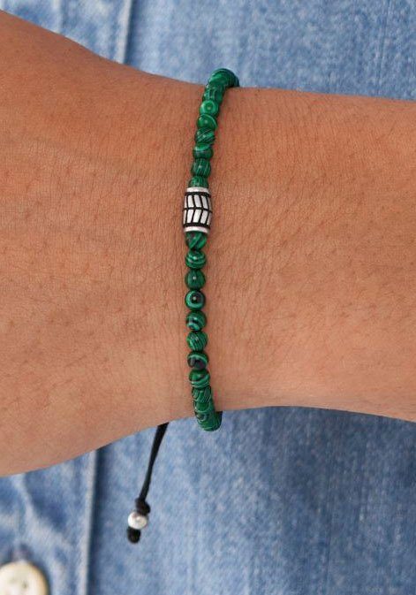 Fossil Armband Schmuck Geschenk Edelstahl Armschmuck JEWELRY, mit Hämatit, Tigerauge, Sodalith oder Malachit – Bild 4 von 5