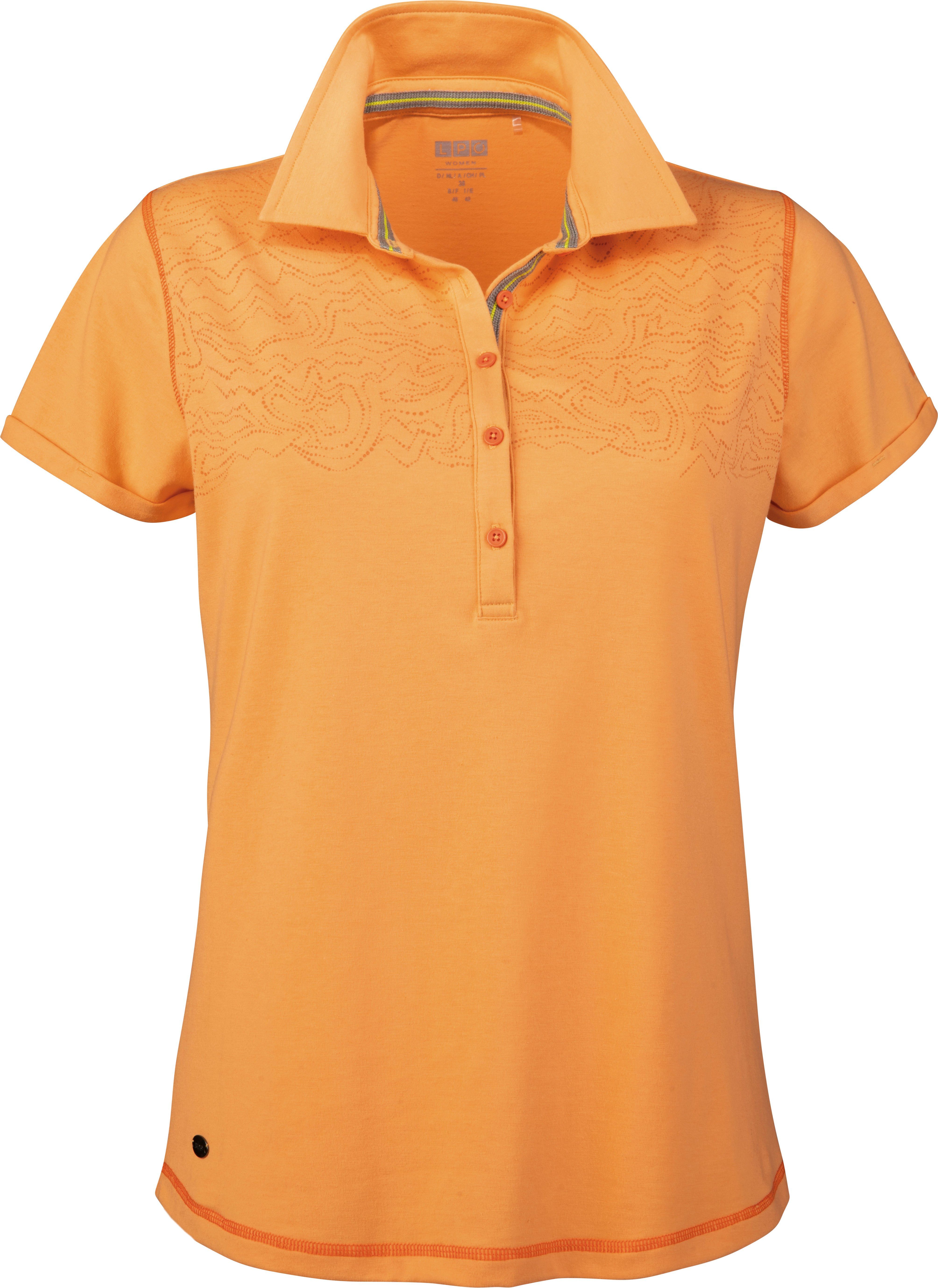 Active orange DEPROC CHARLOTTE mock WOMEN POLOSHIRT CS Poloshirt