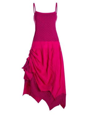 Vishes Sommerkleid Sommerkleid aus Jersey-Baumwolle mit wandelbarem Design und Blumenmust Boho, Hippie, Goa, Ethno Style