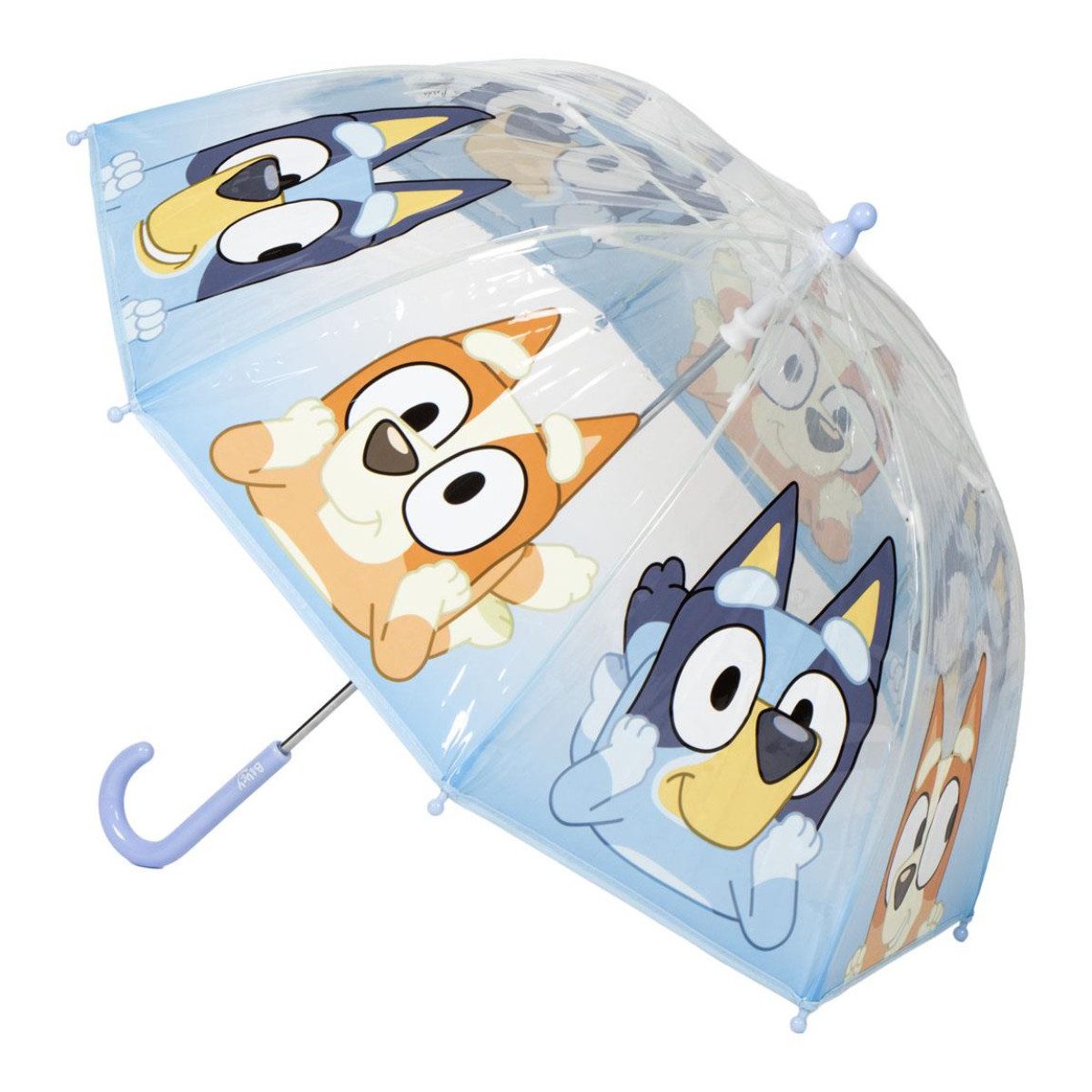 Bluey Regenschirm-Wanderstock Kinder Ø 45 cm Regenschirm manueller Bubble-Schirm & Wetterschutz