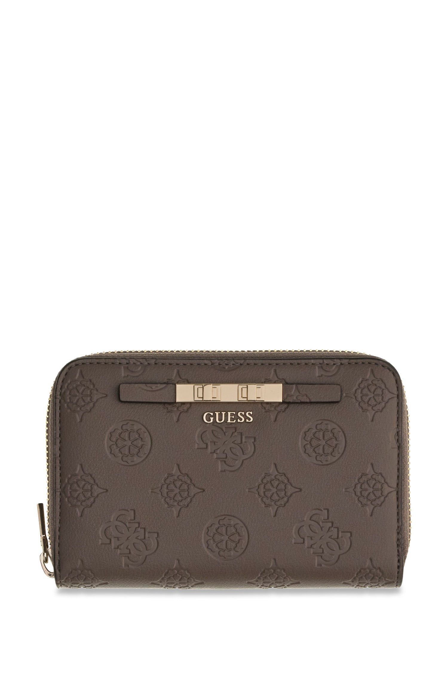 Guess Geldbörse CARMELLA SLG MEDIUM ZIP AROUND, Damen Portemonnaie, Geldbeutel mit Reißverschluss-Münzfach