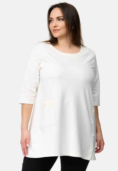 Kekoo Tunikashirt Shirt halbarm aus weicher Viskose mit Stretch 'Velia'