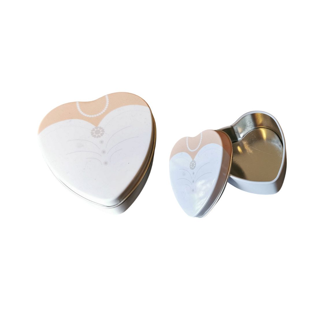 Partystrolche Dose Hochzeit Gastgeschenkbox Herzdose Braut und Bräutigam (Spar-Set, 1 St)