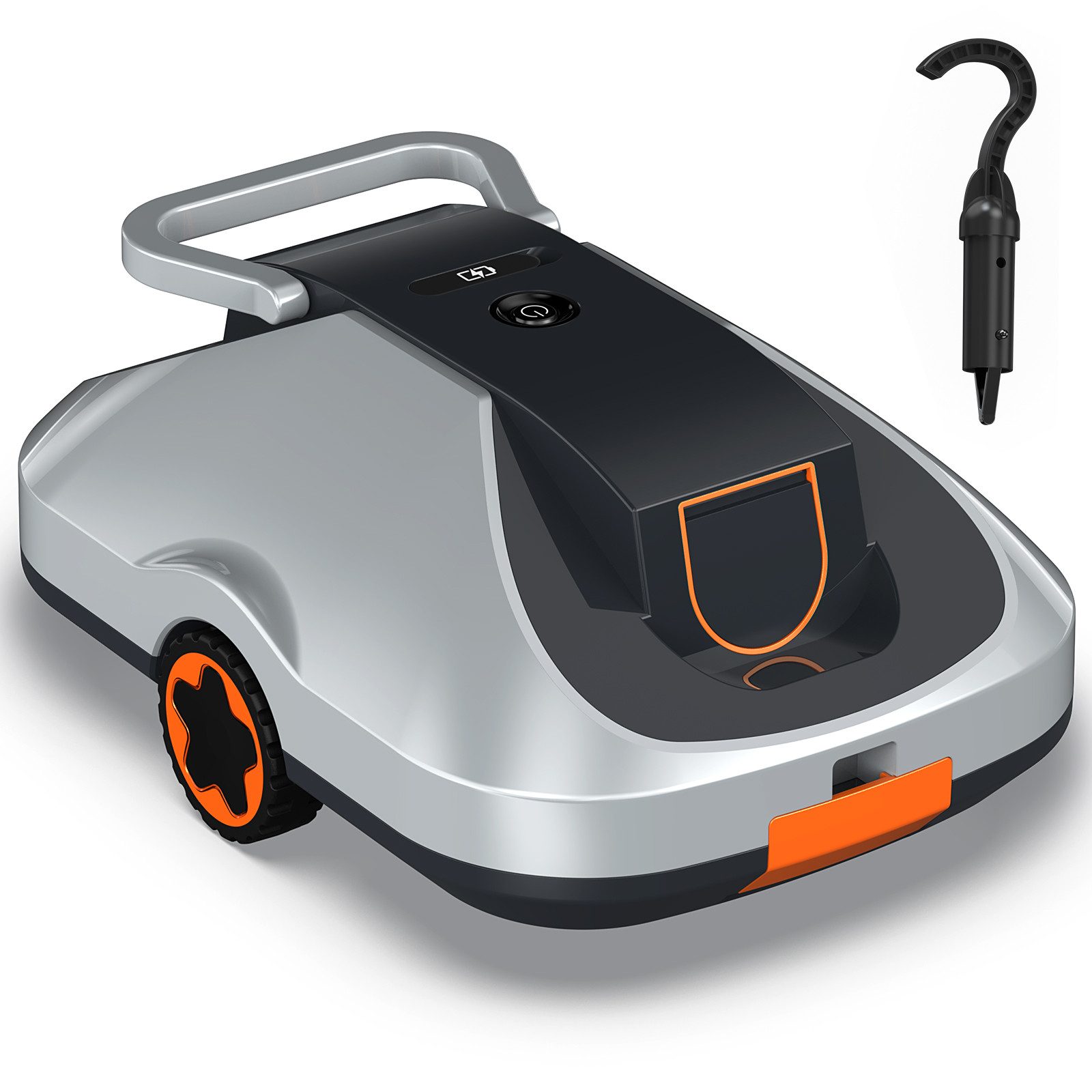 INSE Poolroboter C1/2 Akku kabelloser Pool-Saugroboter 200Min Laufzeit Orange/Grün, (Packung), Intelligente Navigation Selbsteinparkfunktion kompakt & tragbar