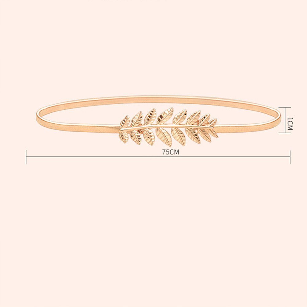 Mit Die Blusmart Ledergürtel Für Blätterdekorationsgürtel Gold Brautkleidgürtel Luxuriöser