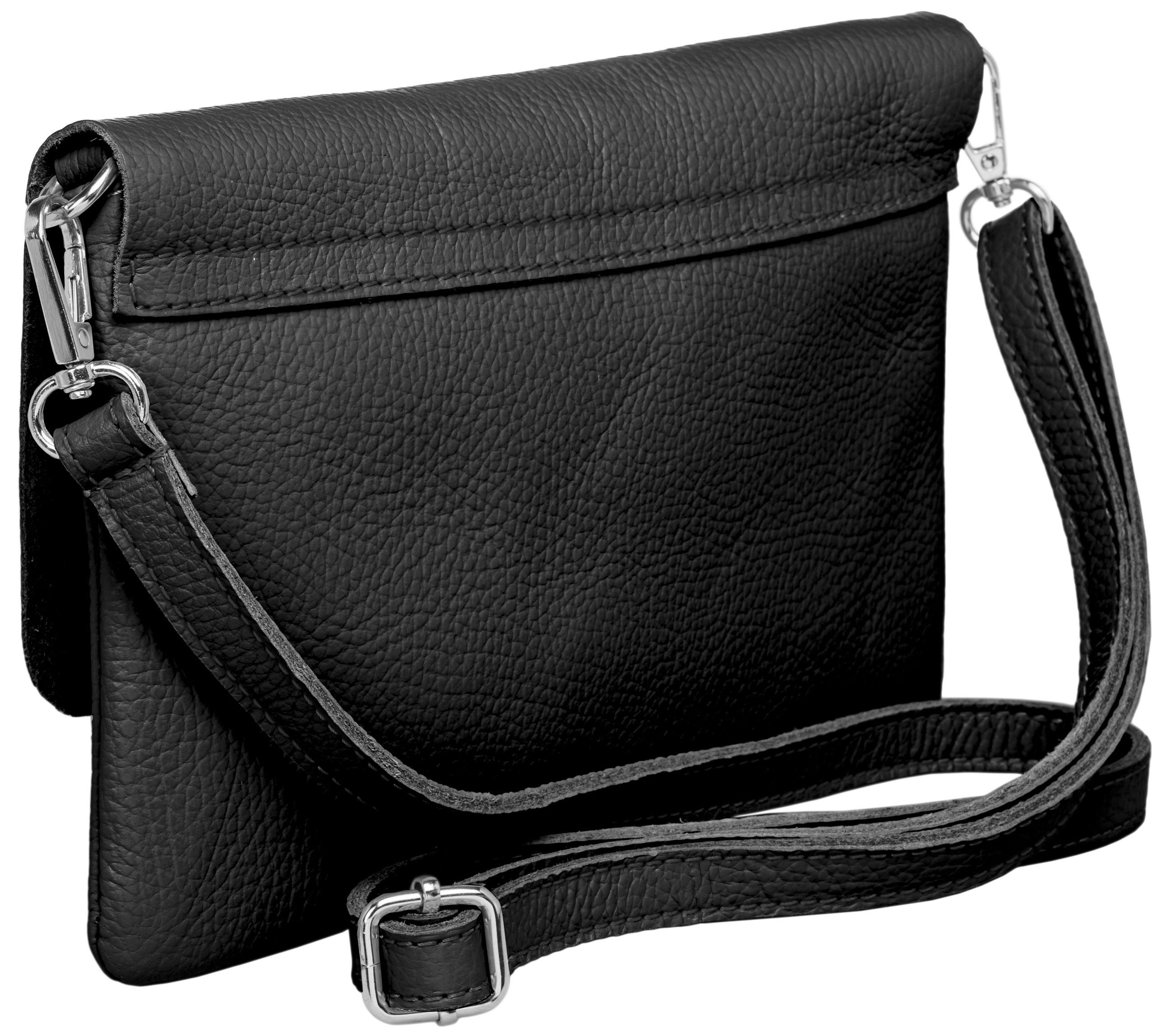 Caspar Clutch Abendtasche Damen Leder Handtasche - CLASSIC LINE - Modell No.835, leicht, elegant & unempfindlich - 100% Echtleder - Handmade in Italy