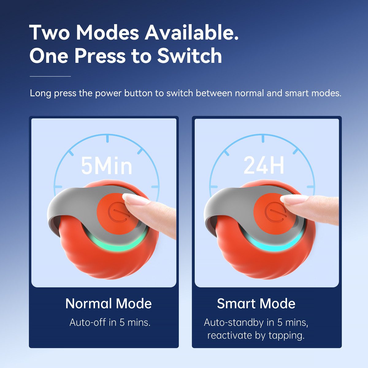 Fine Life Pro Tier-Intelligenzspielzeug Interactive Pet Toy Ball - Unpredictable Movement, Dual Modes, Rechargeable