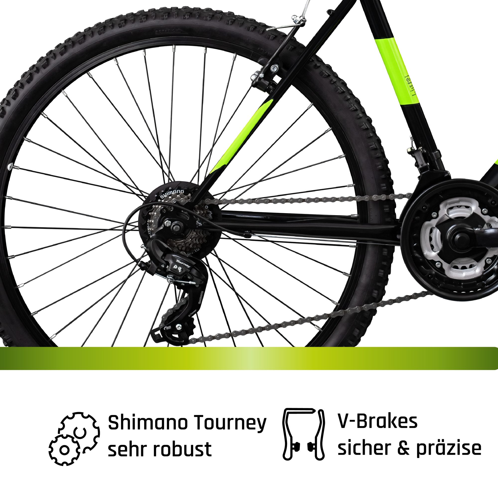 Galano Mountainbike GA260, 21 Gang Shimano, Kettenschaltung, Mountainbike 160-185cm MTB Hardtail Fahrrad 21 Gang V-Brakes – Bild 5 von 5