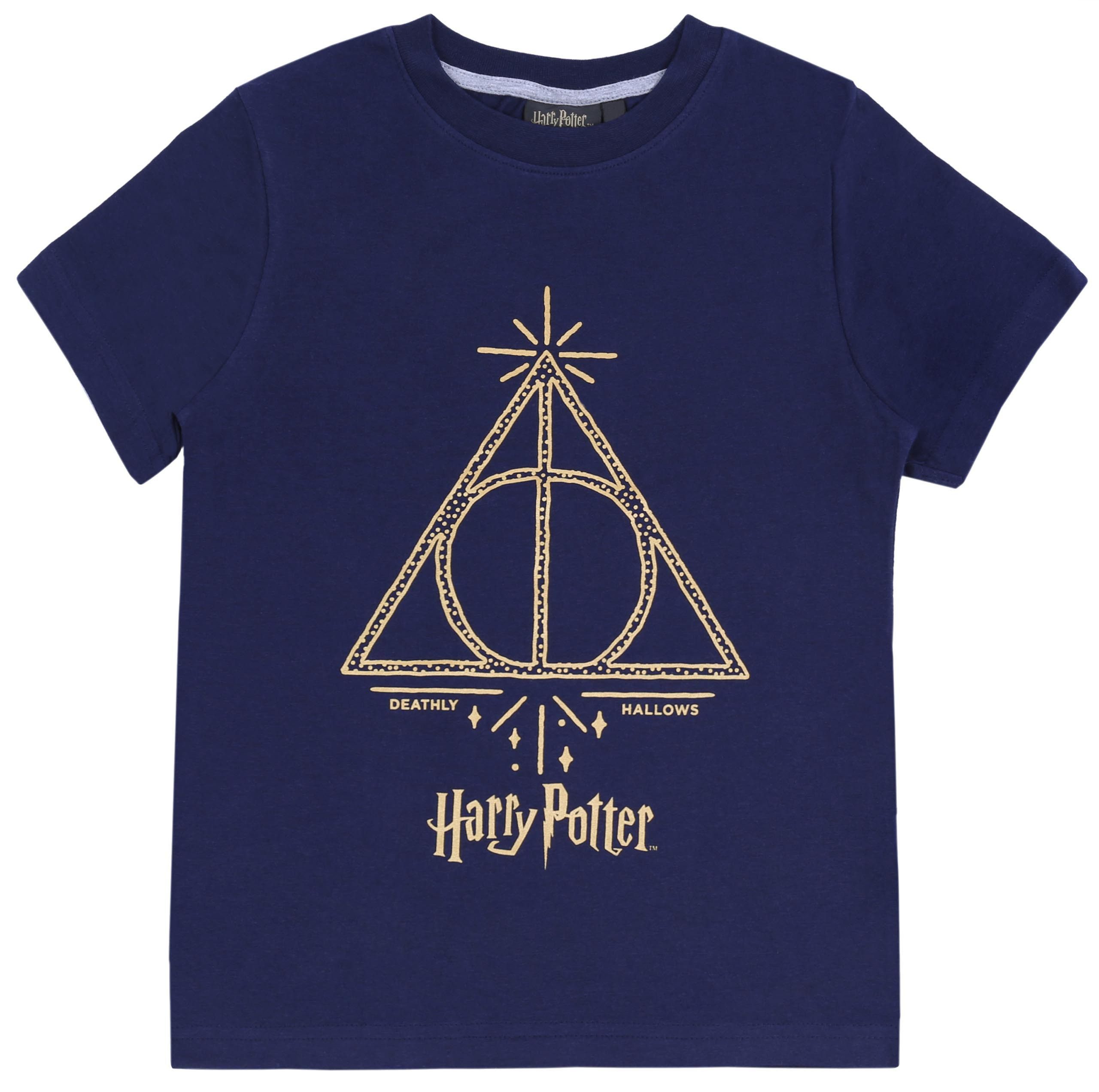 Sarcia.eu Pyjama 2 x Dunkelblau-grauer Schlafanzug HARRY POTTER 7-8 Jahre