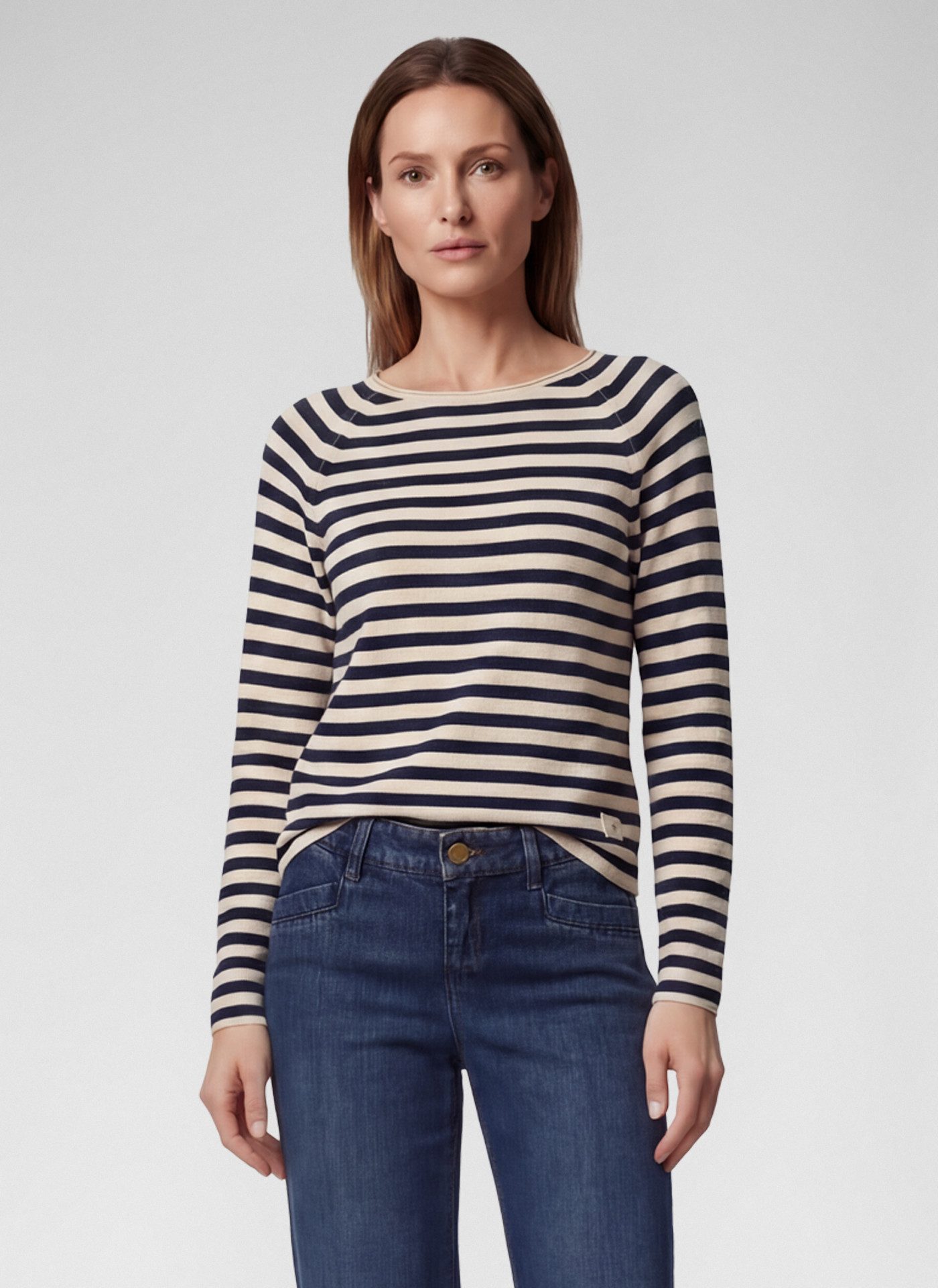 Rabe Strickpullover mit Streifen-Muster