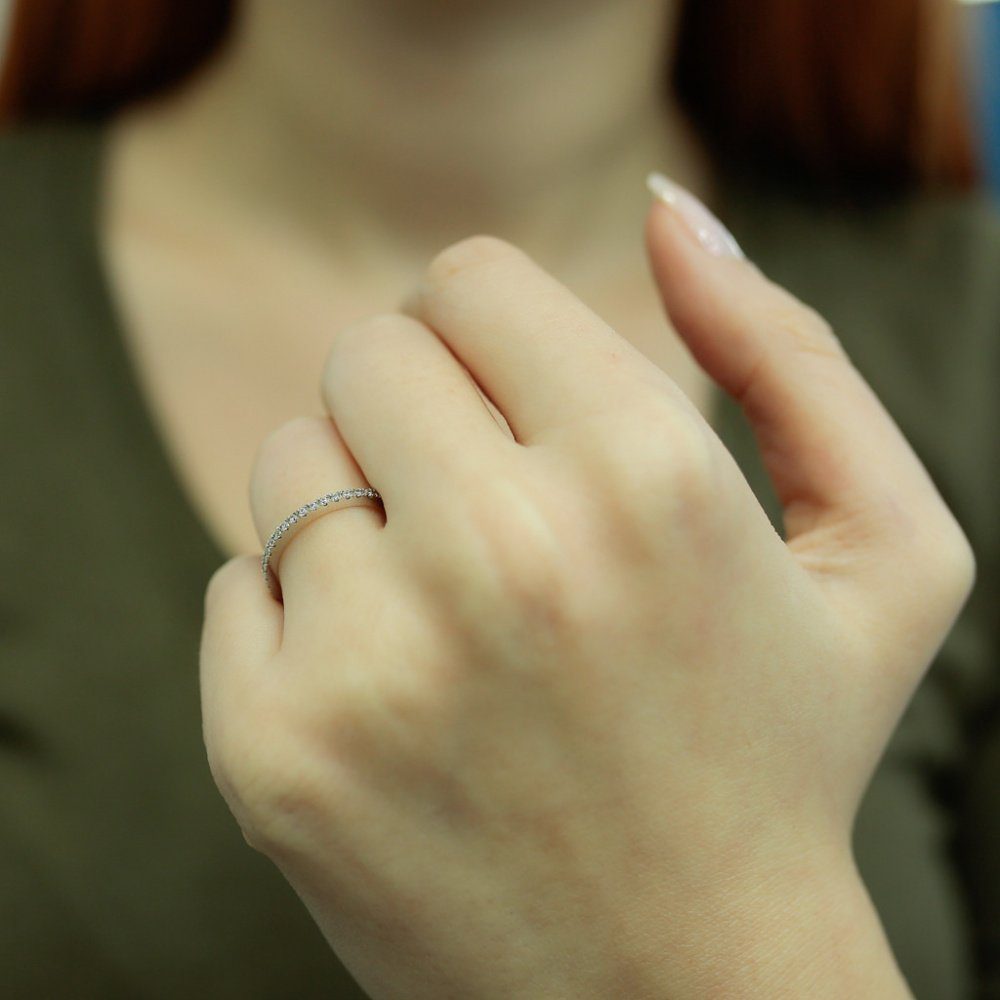 EinStein Diamant Verlobungsring Vorsteckring Diamant halbrund günstig online kaufen