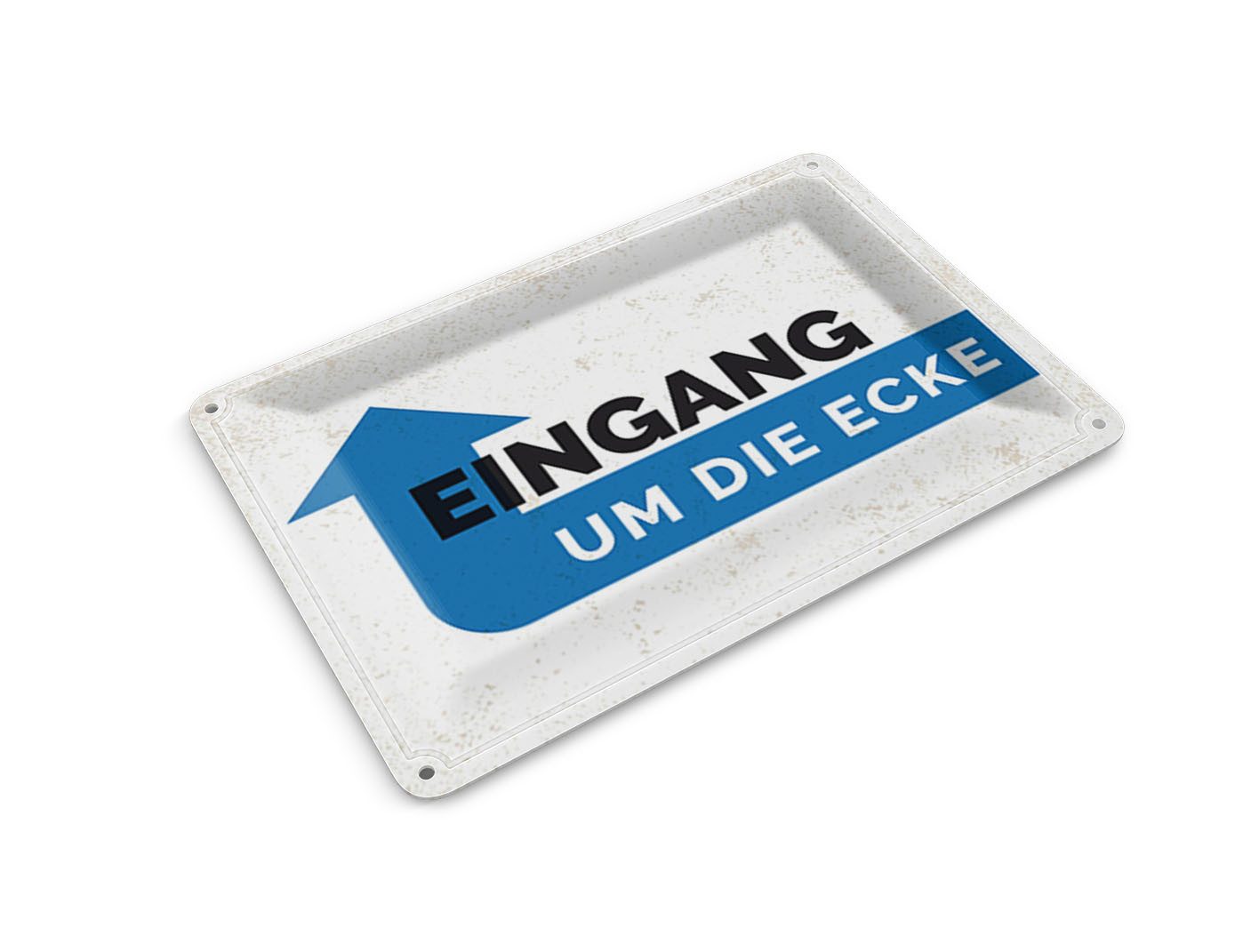 Femer GmbH Postkarte Hinweis Eingang um die Ecke 14x10cm, unfrankiert