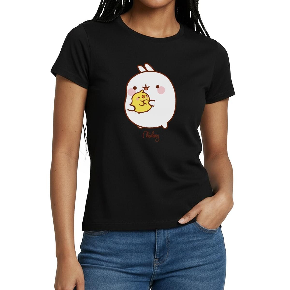 T-Shirt Molang Piu Piu Umarmung Frauen T-Shirt