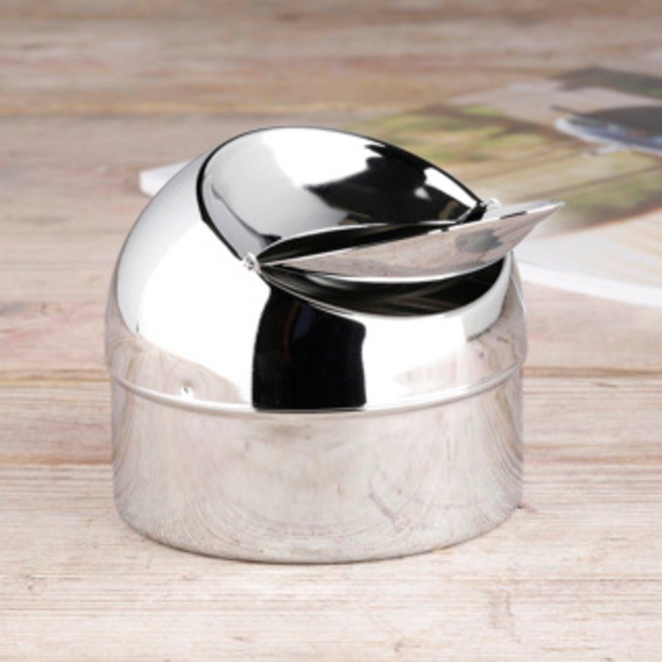 Haushalt International Aschenbecher Klapp-Aschenbecher aus Metall Maße: ca. Ø 9cm