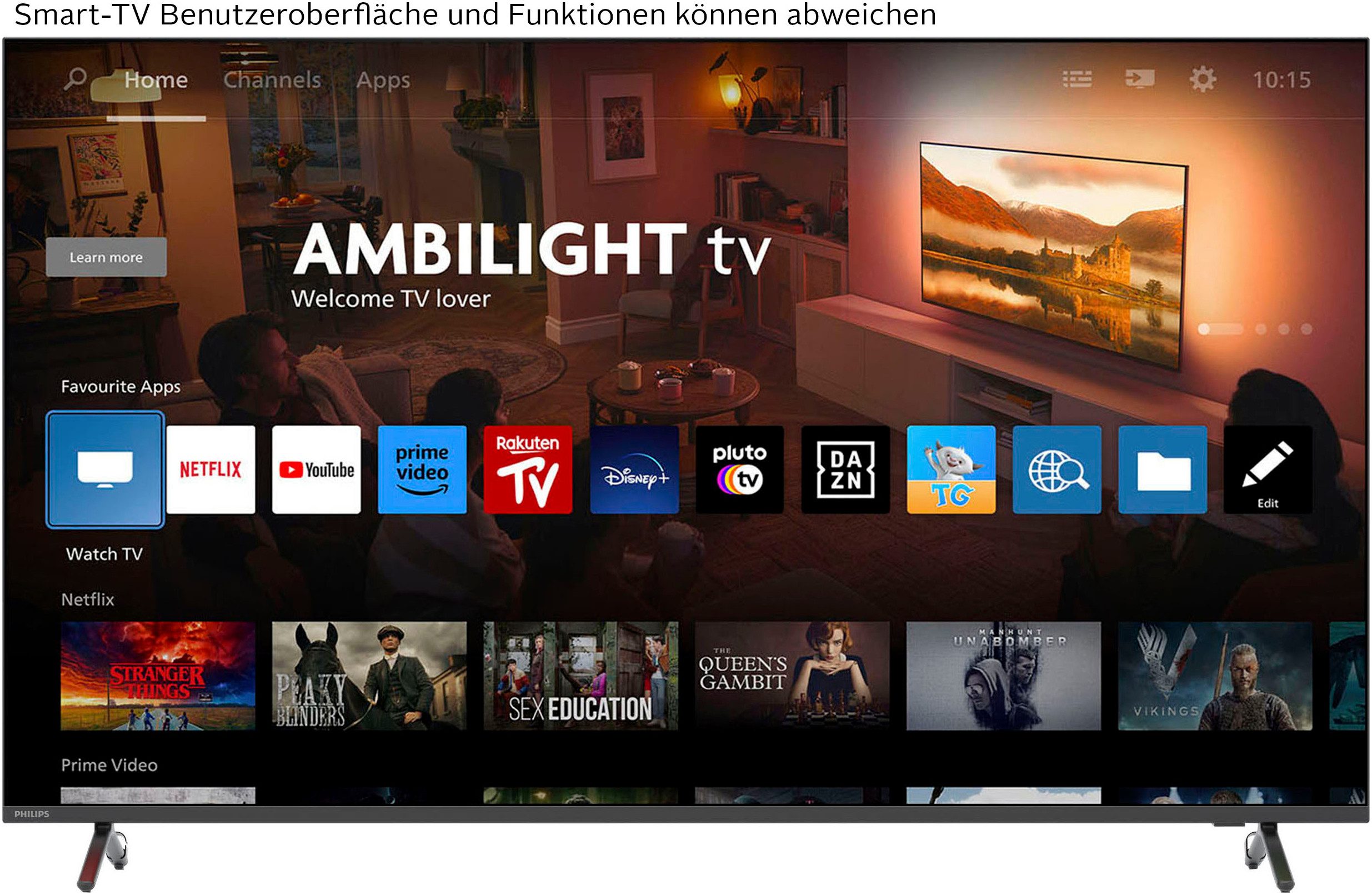 Philips 75MLED950/12 LED-Fernseher (189 cm/75 Zoll, 4K Ultra HD, Smart-TV)
