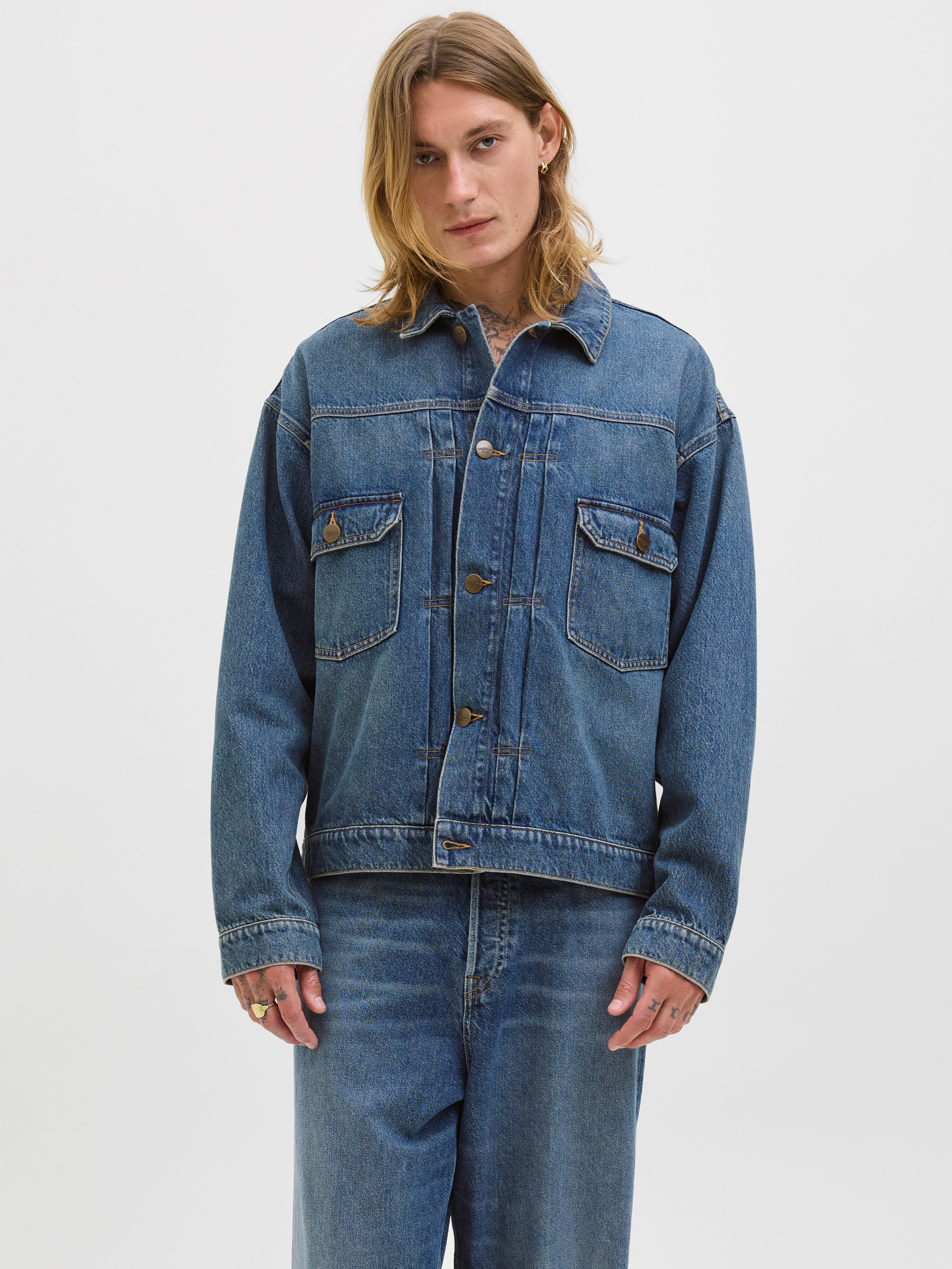 Jack & Jones Jeansjacke JJIMILES JACKET SQ 439 NOOS mit Fly-Away-Kragen günstig online kaufen