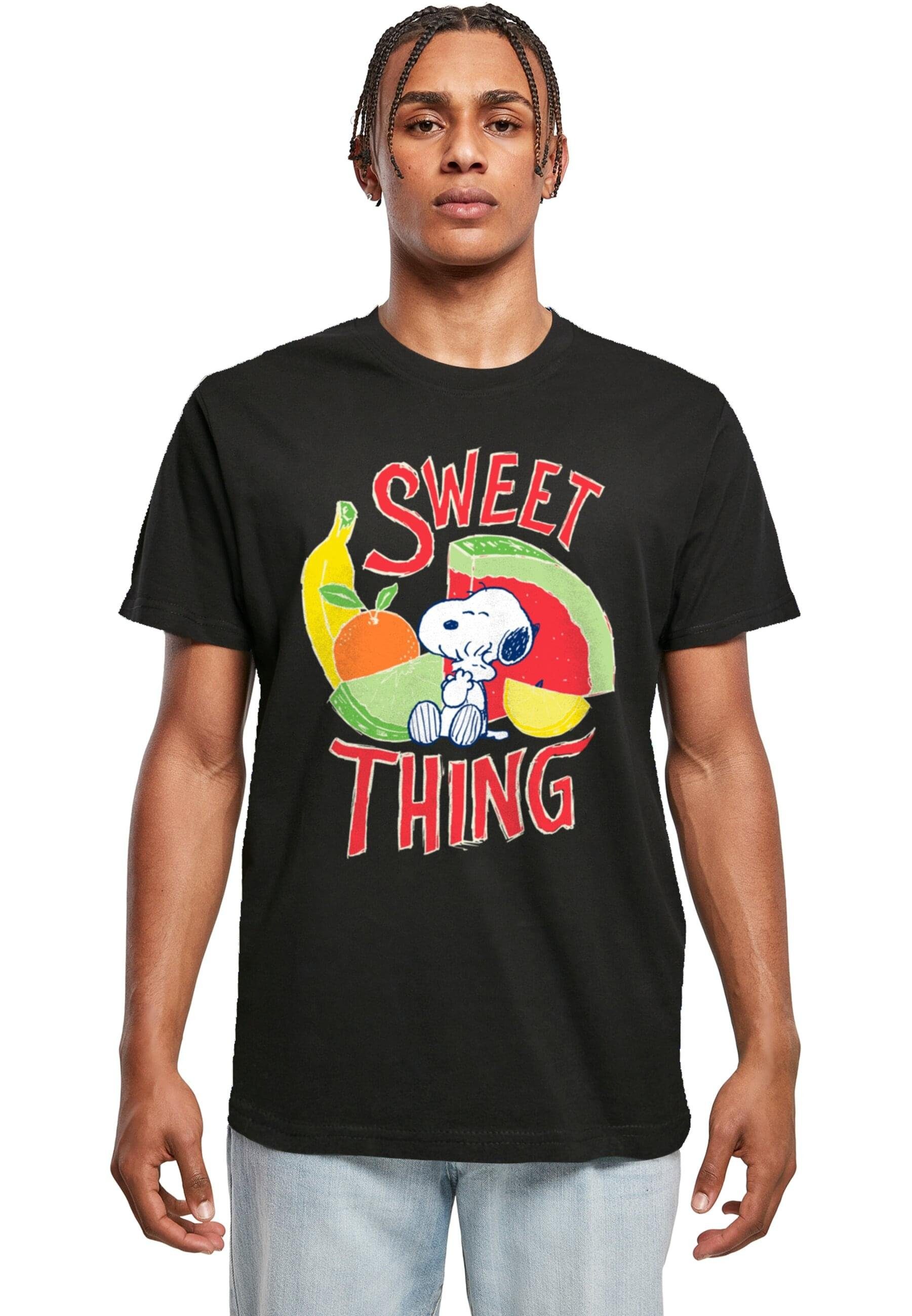 Merchcode T-Shirt Herren Peanuts - Sweet thing T-Shirt Round Neck (1-tlg) black