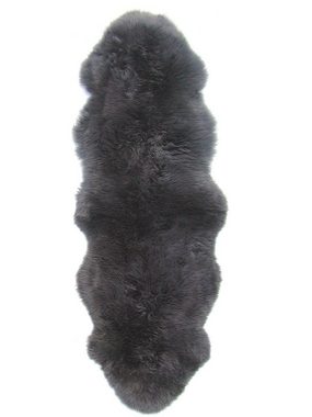 Fellteppich Doppel Lammfelle aus 2 Fellen anthrazit, Vlies ca. 70 mm, 175x63 cm, Ensuite