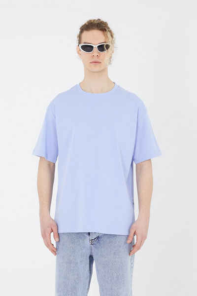 Megaman Jeans Oversize-Shirt Oversize Herren T-Shirt Weiter Auschnitt Extra Lang Rundhals