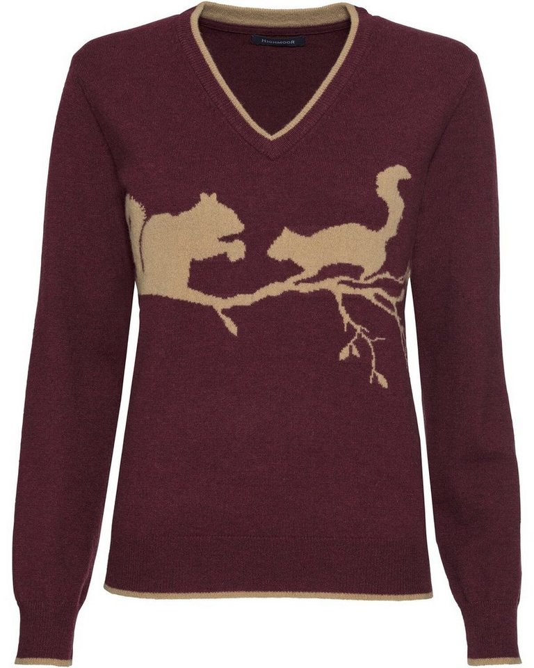 Highmoor V-Pullover mit Eichhörnchenmotiv Highmoor V-Pullover mit Eichhörnchenmotiv