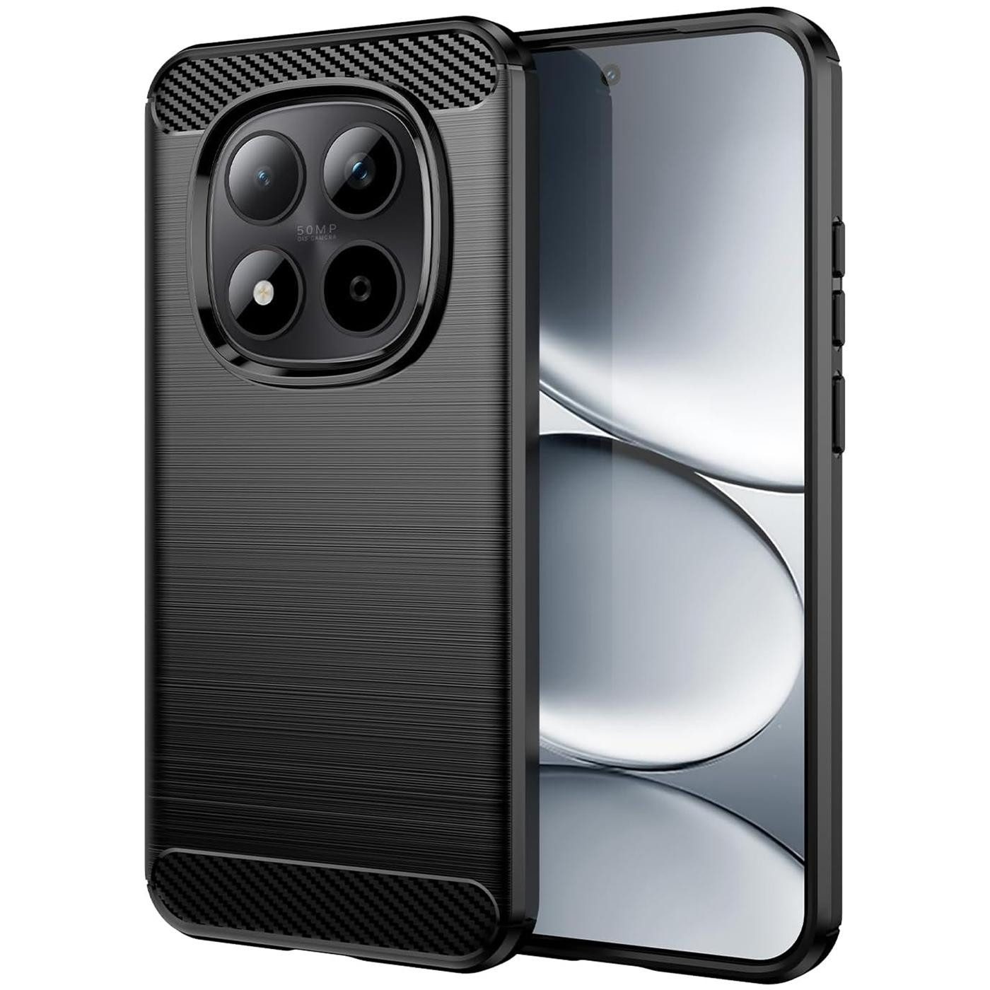 CoolGadget Handyhülle Carbon Handy Hülle für Xiaomi Redmi Note 15 Pro 5G 6,83 Zoll, robuste Telefonhülle Case Schutzhülle für Redmi Note 15 Pro 5G Hülle