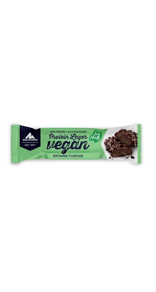 Multipower Vegan Protein Layer Bar 15x 55g - Brownie Riegel, 825 g, Riegel