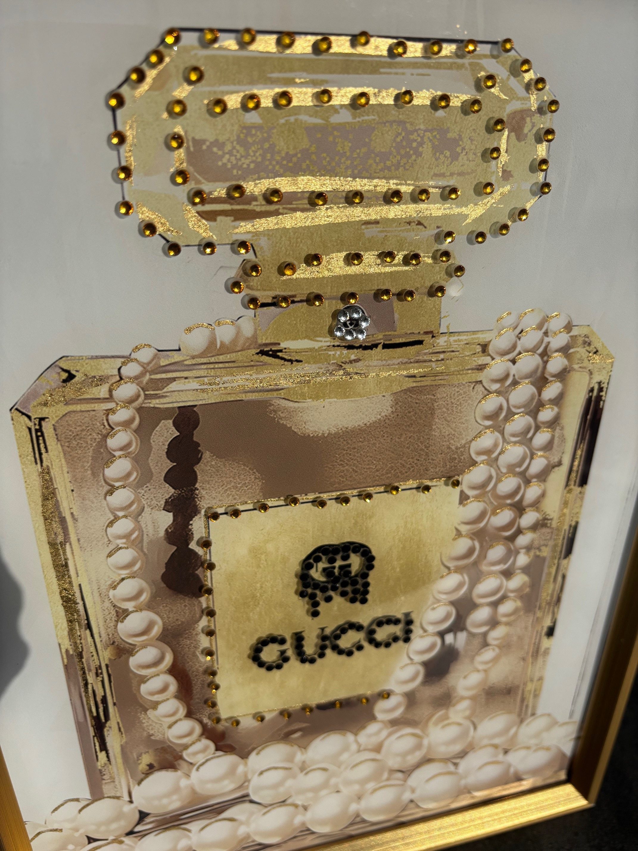 LC Home Bild mit Rahmen Wandbild mit Perlen und glitzer Steinen und Rahmen günstig online kaufen