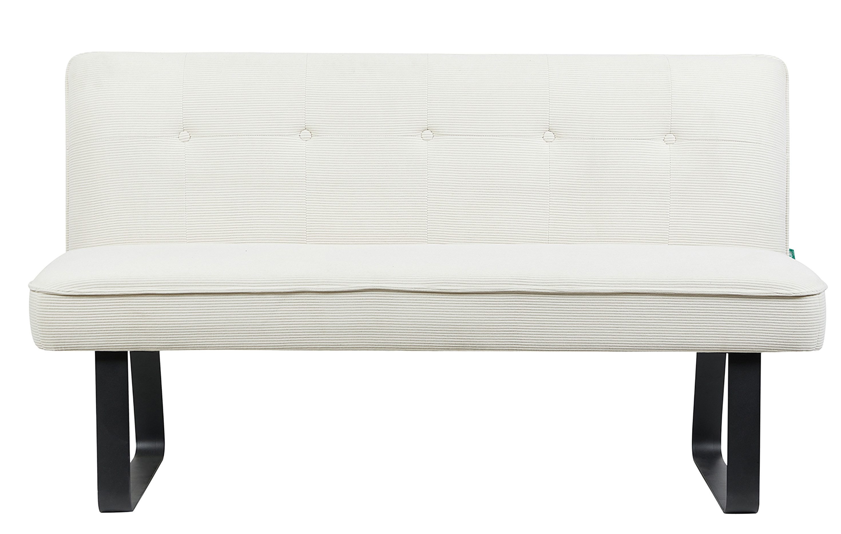 DUBI Möbel Essbank Emilia, Federkernbox gepolstert, mit Rückenlehne, 160cm, Metallgestell