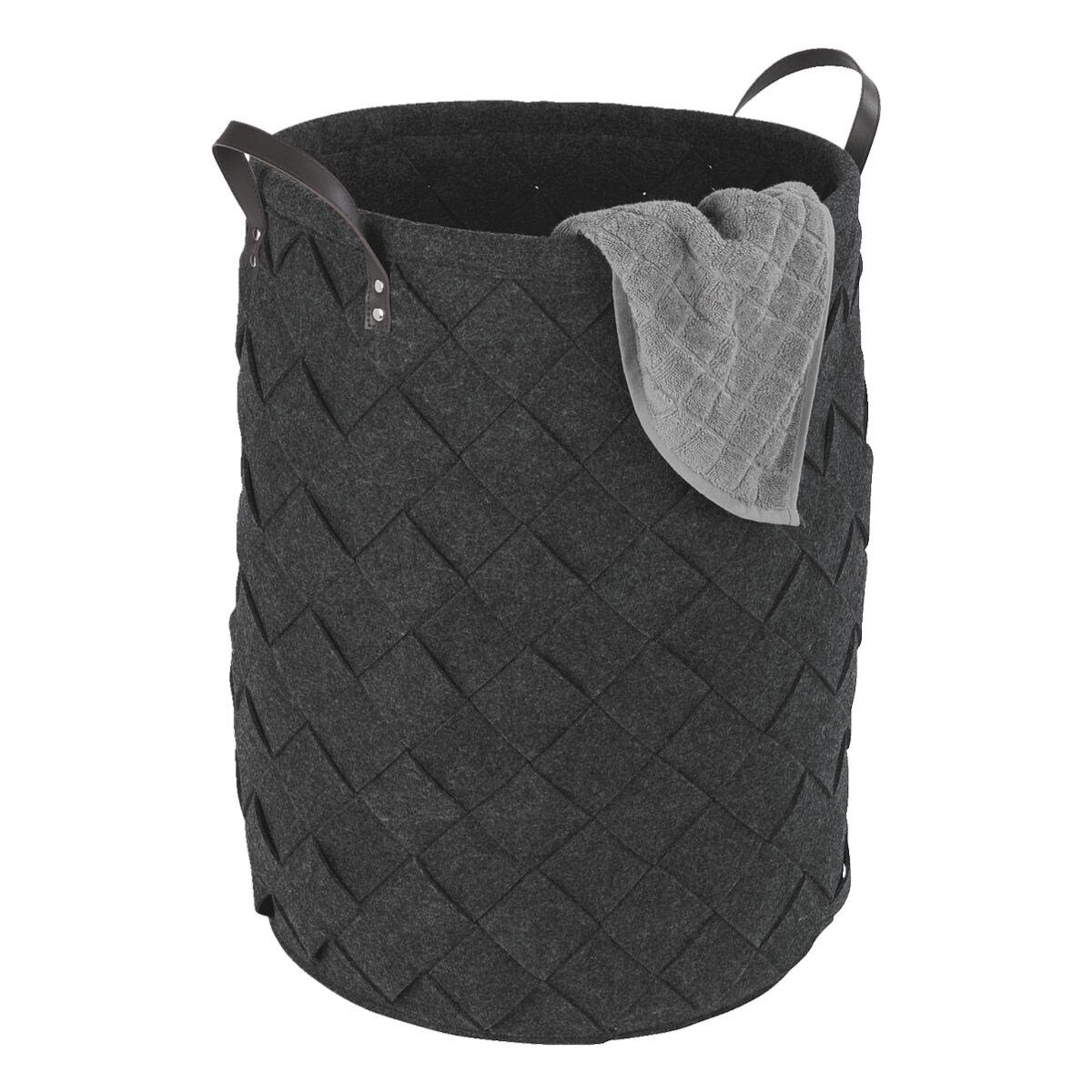 WENKO Wäschesack Trovo, 75 Liter, in Filz-Optik