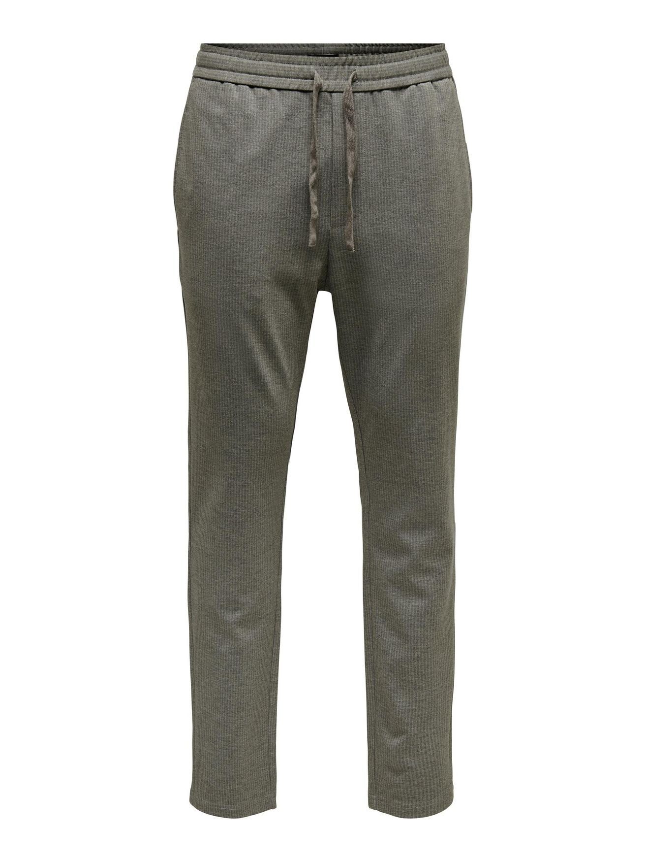 Stoffhose SONS Pants Stoffhose in ONSLINUS 4294 ONLY Relaxed Freizeit Bequeme & Grau Ripped Sommer