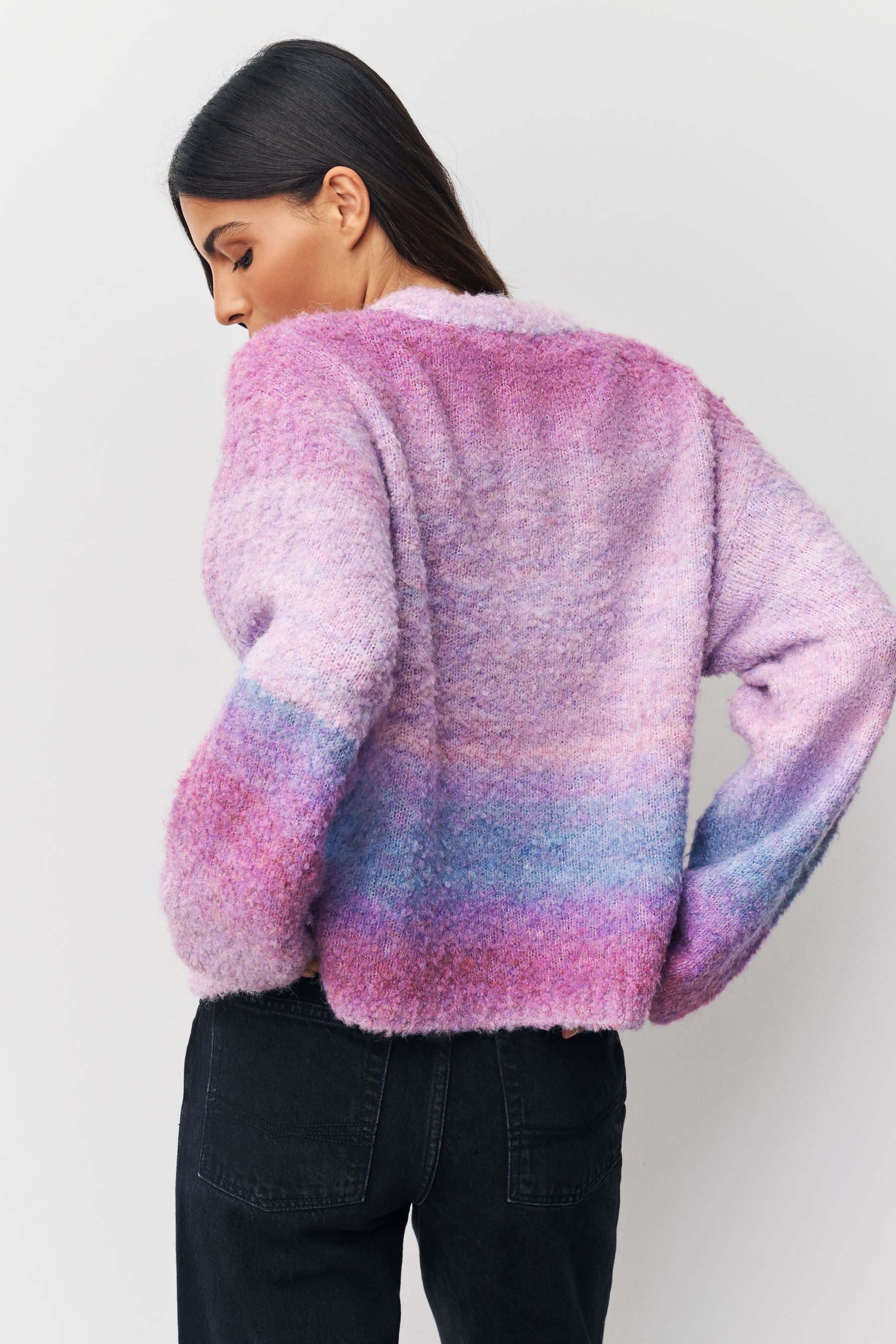 Next Rundhalspullover Bouclé-Rundhalspullover mit Wolle (1-tlg) günstig online kaufen