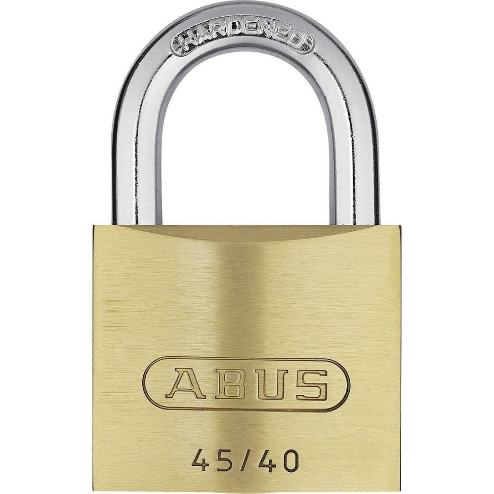 ABUS Vorhängeschloss Messing-Hangschloss gleichschließend 45/40, 3er Set ABVS11825