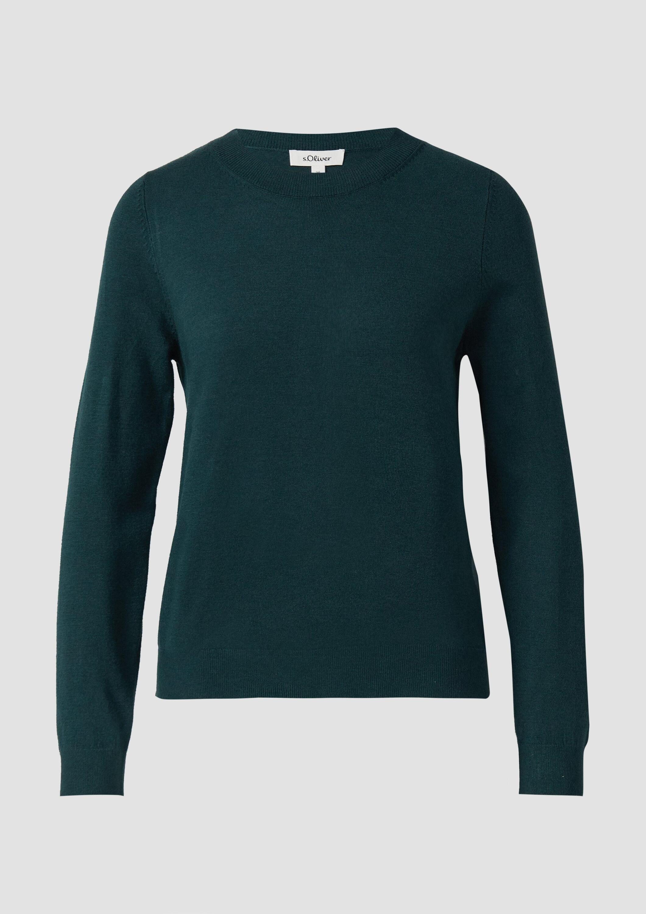s.Oliver Longpullover Strickpullover Strickpullover aus Viskosemix