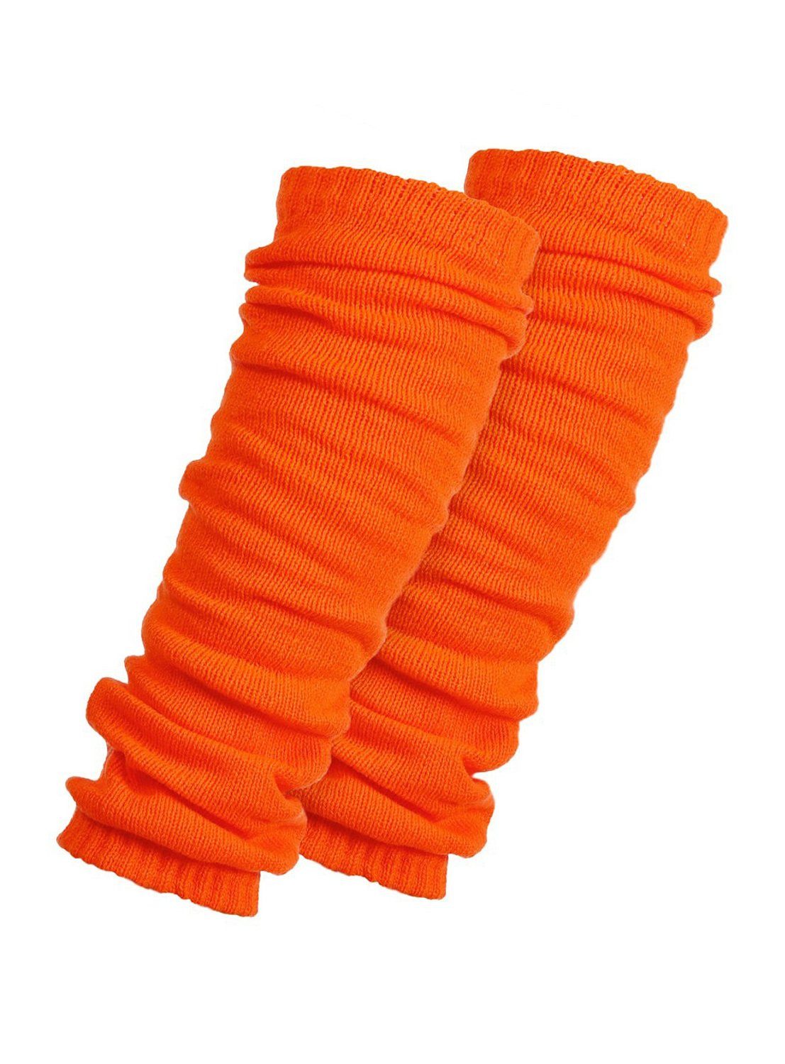 Metamorph Kostüm Beinwärmer orange - Kostüm Stulpen Fasching Karnev, Schöne Stulpen für Sport-Outfits, Festivals und 80er Jahre Kostüme