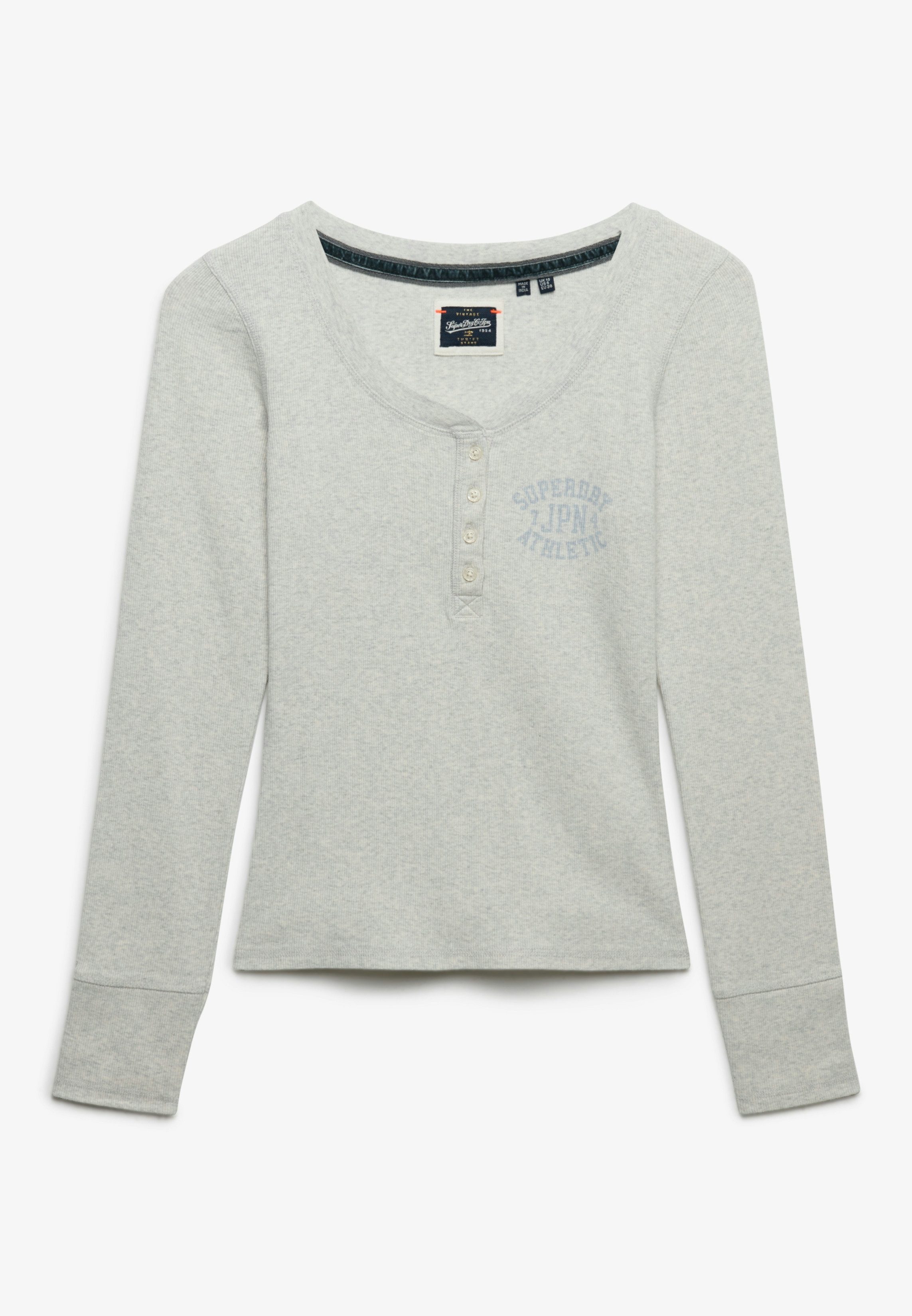 Superdry Langarmshirt ATHLETIC BUTTON DOWN LS TOP Baumwolle, skinny fit