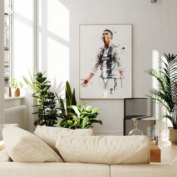 JUSTGOODMOOD Poster Premium ® Christiano Ronaldo Fußball Poster · Juventus · ohne Rahmen