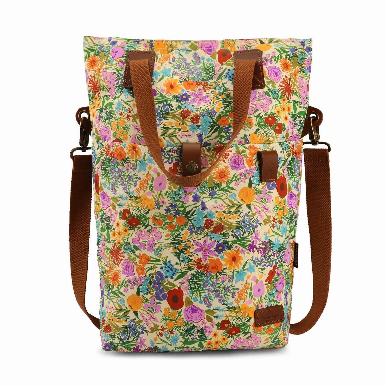 LuxusKollektion Fahrradtasche Fahrradtasche Damen Shopper Gelb Blumen