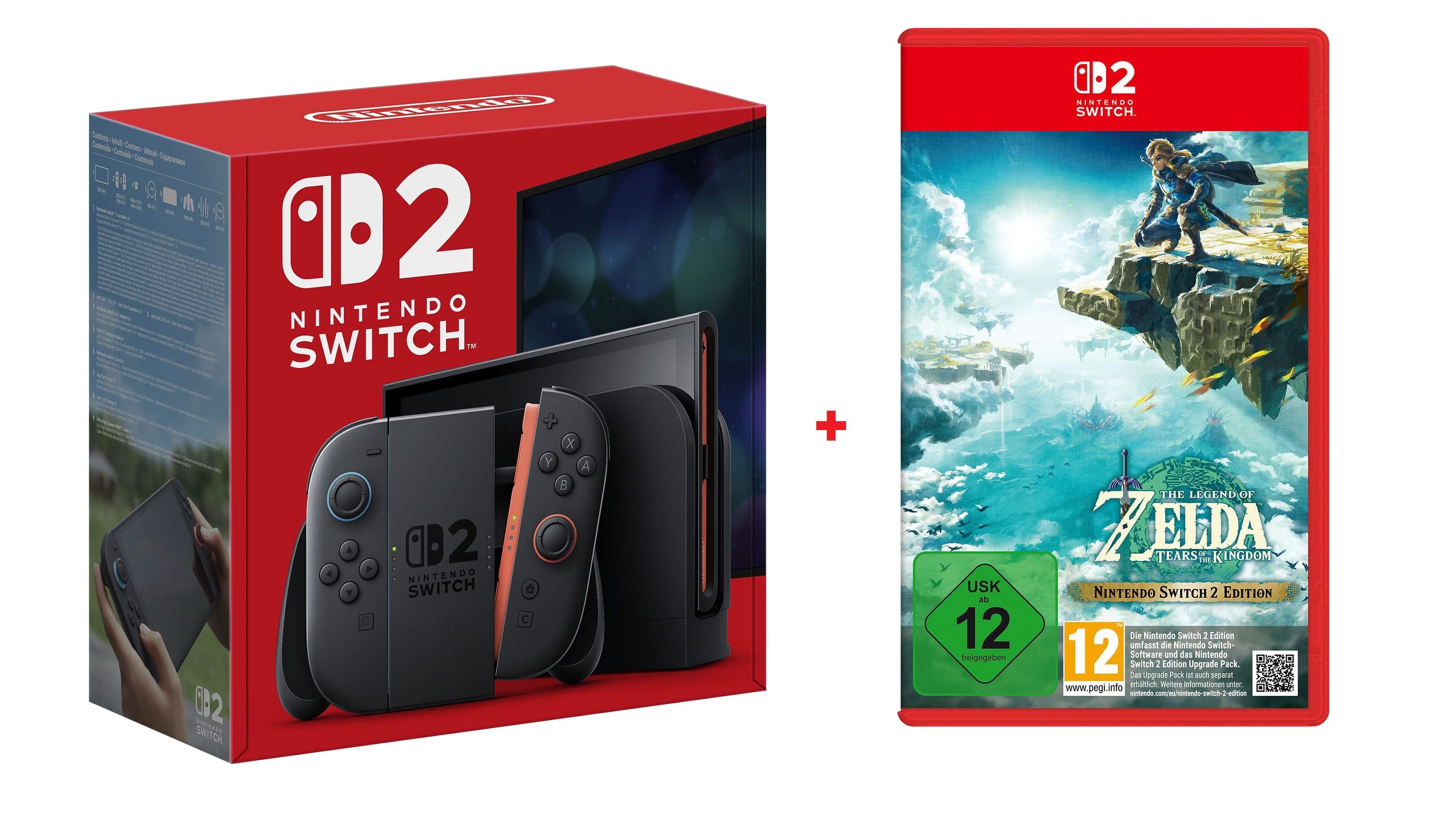 Nintendo Switch 2 Konsole + The Legend of Zelda Tears of the Kingdom (Bundle), Direkt startklar, Komplettset