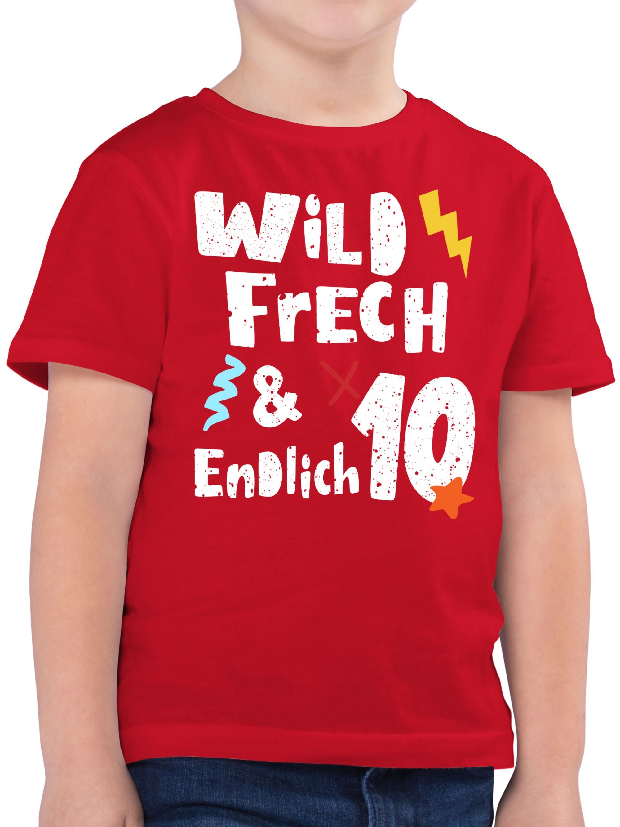 T-Shirt Wild frech und endlich 10 - Zehn Jahre Wunderbar