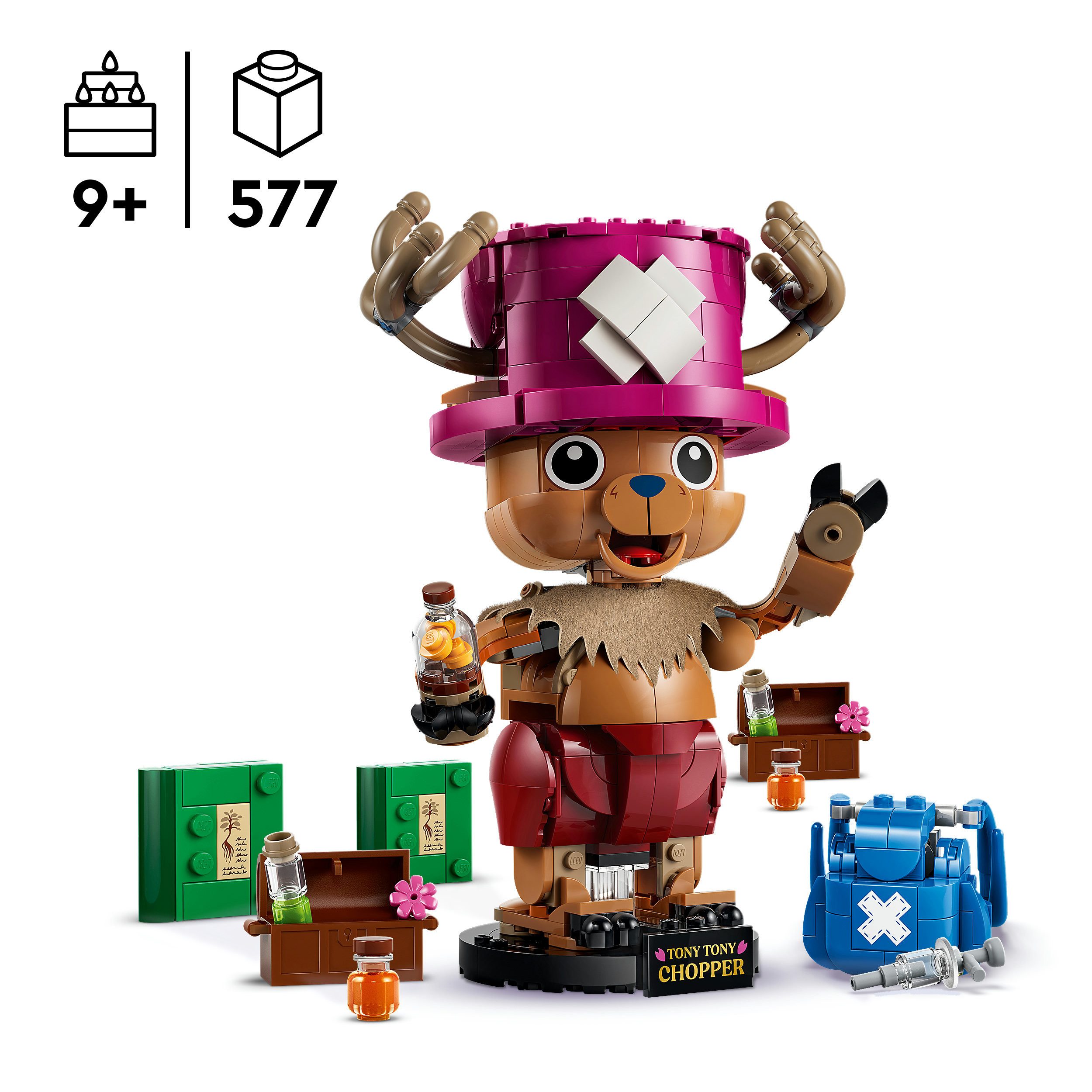 LEGO® Tony Tony Chopper (75643), LEGO ONE PIECE Konstruktionsspielsteine, (577 St), Made in Europe