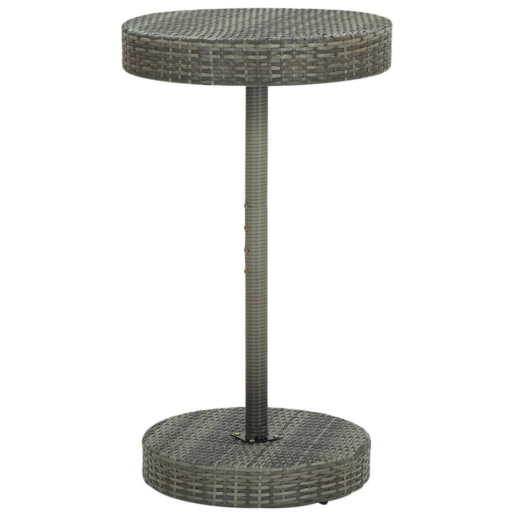 vidaXL Gartenlounge-Set 3-tlg. Gartenbar-Set Poly Rattan Grau, (2-tlg)