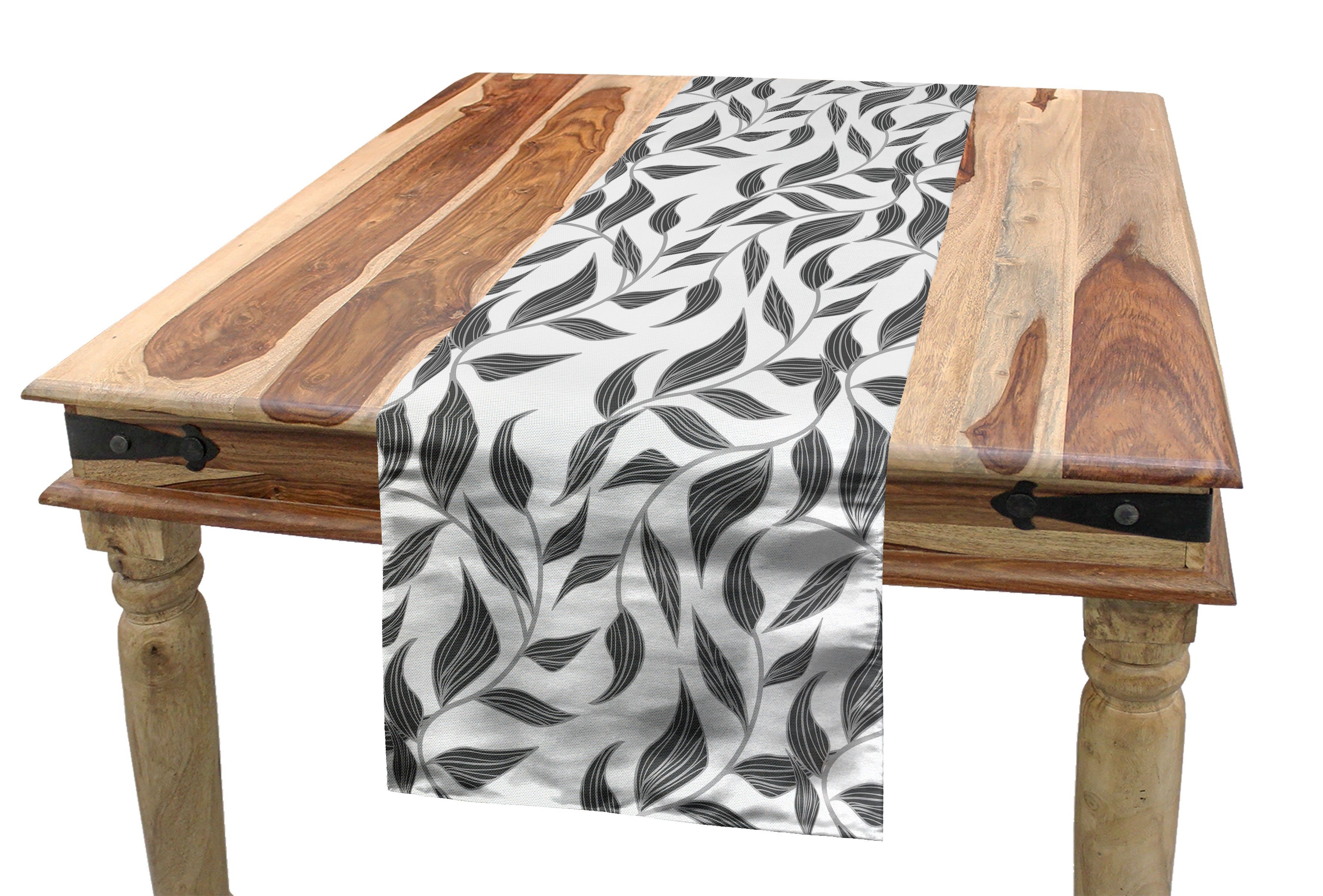 Abakuhaus Tischläufer Esszimmer Küche Rechteckiger Dekorativer Tischläufer, Abstrakt Blätter auf Reben Natur