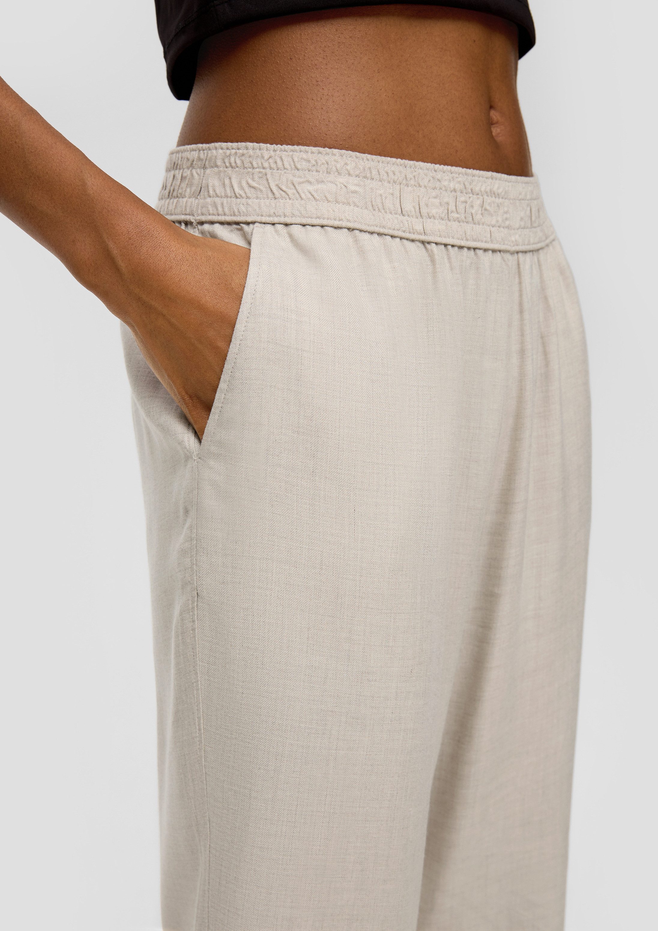 QS Chinos Hose Jogpant aus reiner Viskose