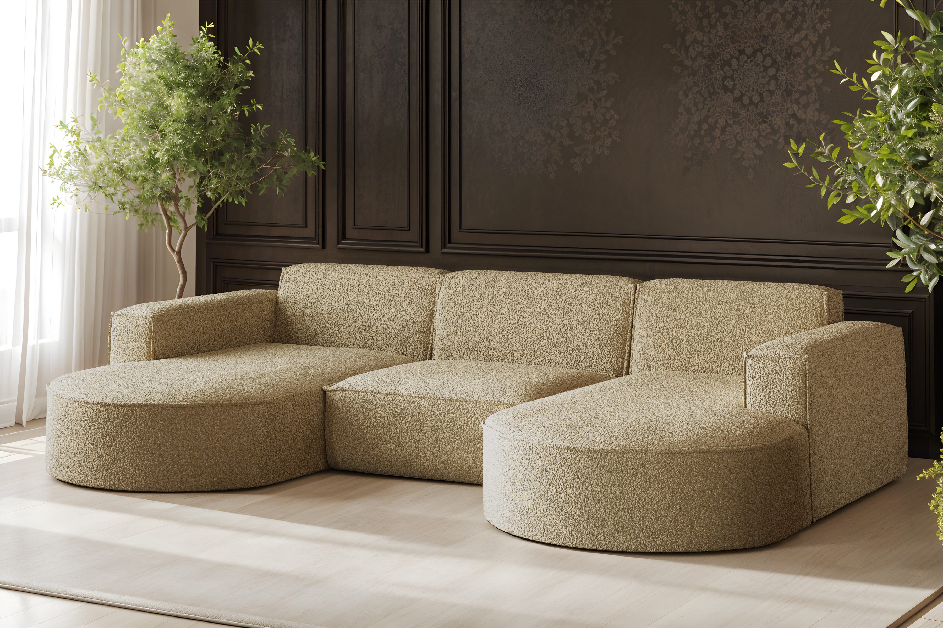 Kaiser Möbel Ecksofa Sofa U form, günstig online kaufen