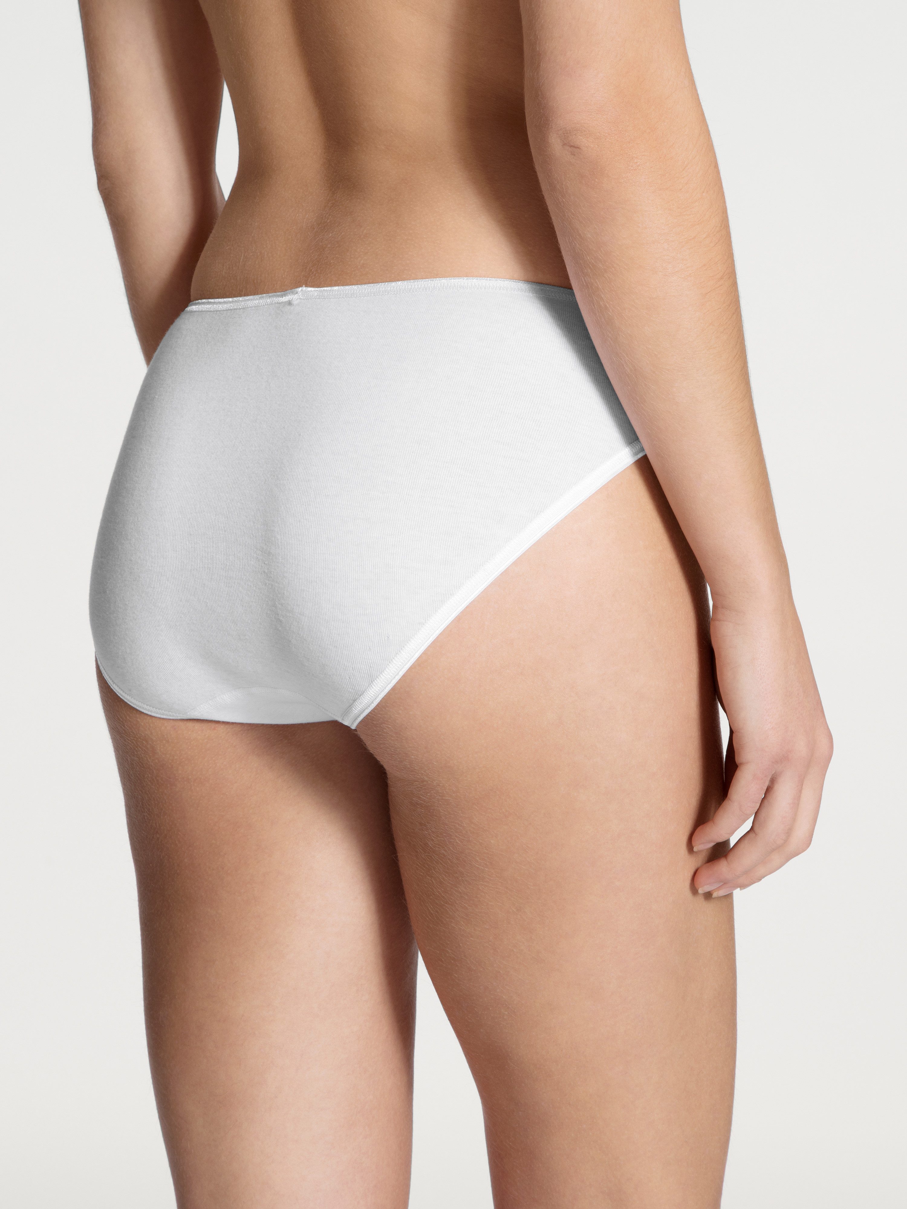 CALIDA Minislip Feminin Sense Spitze, Interlock-Qualität, elastisch, Pure Cotton, naht- & saumfrei