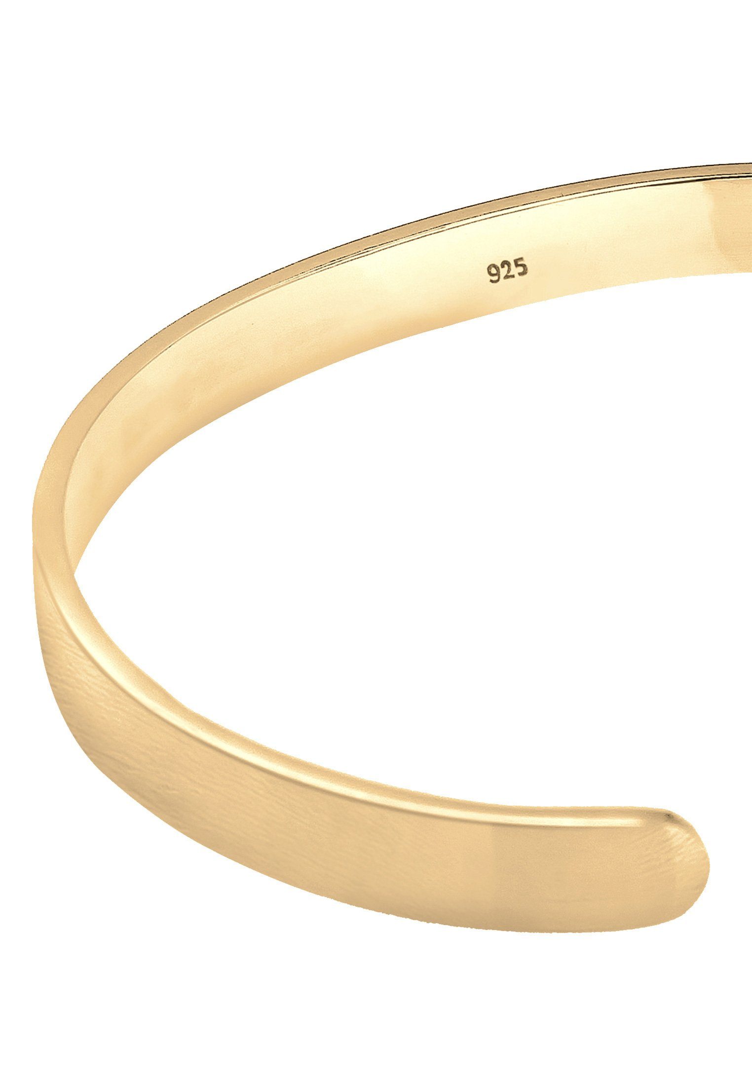 925 Herren Armband Kuzzoi Gold Matt Bangle Basic Silber