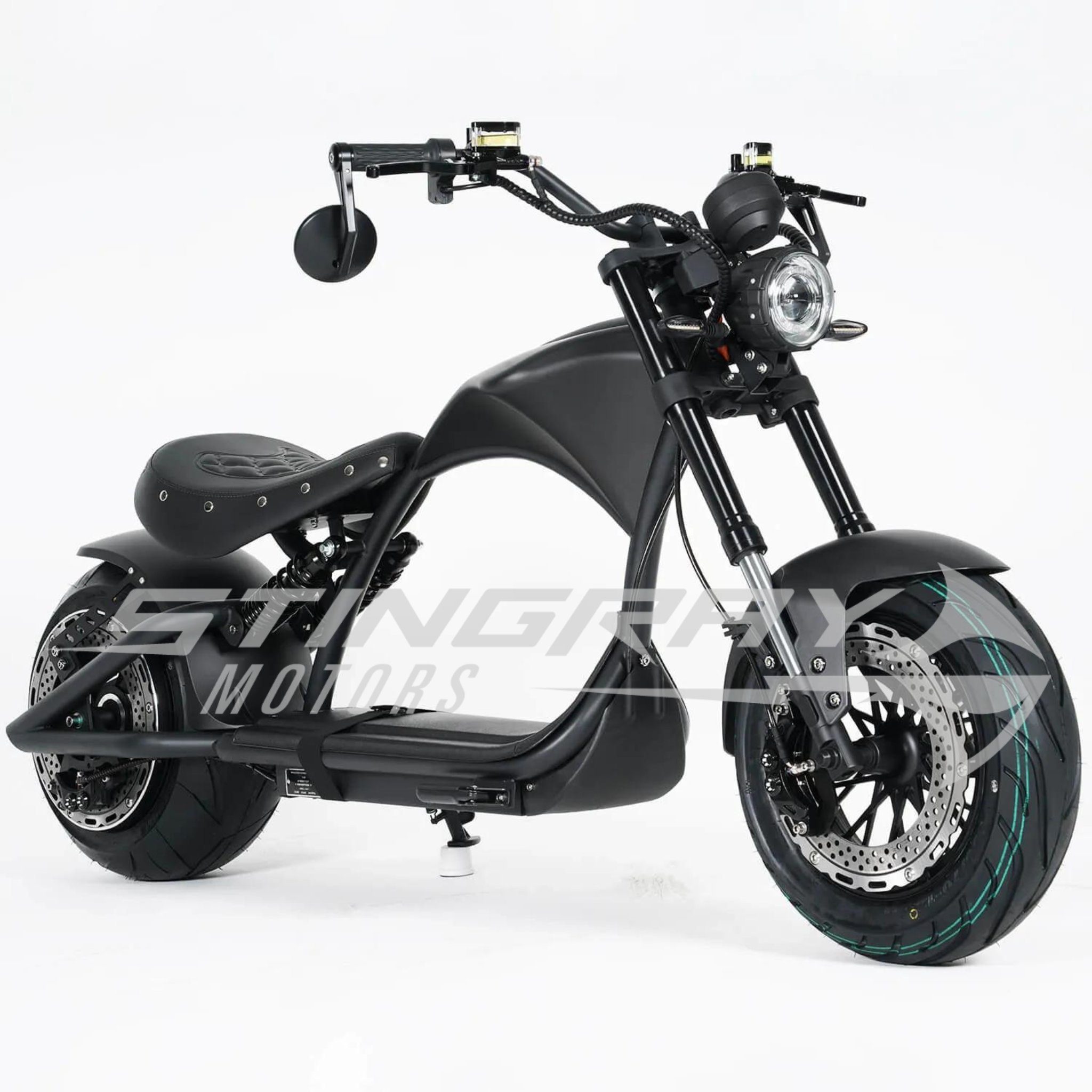 Stingray Motors E-Motorroller Elektroroller - Stingray Harley Custom - 3kw 30Ah - E Chopper M1P, 3000,00 W, 45 km/h Schwarz