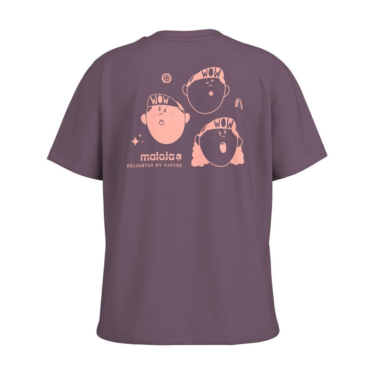 Maloja Kurzarmshirt KavangiM. Modernes Bio-Baumwoll T-Shirt mit auffälligem Rückenprint – kastig