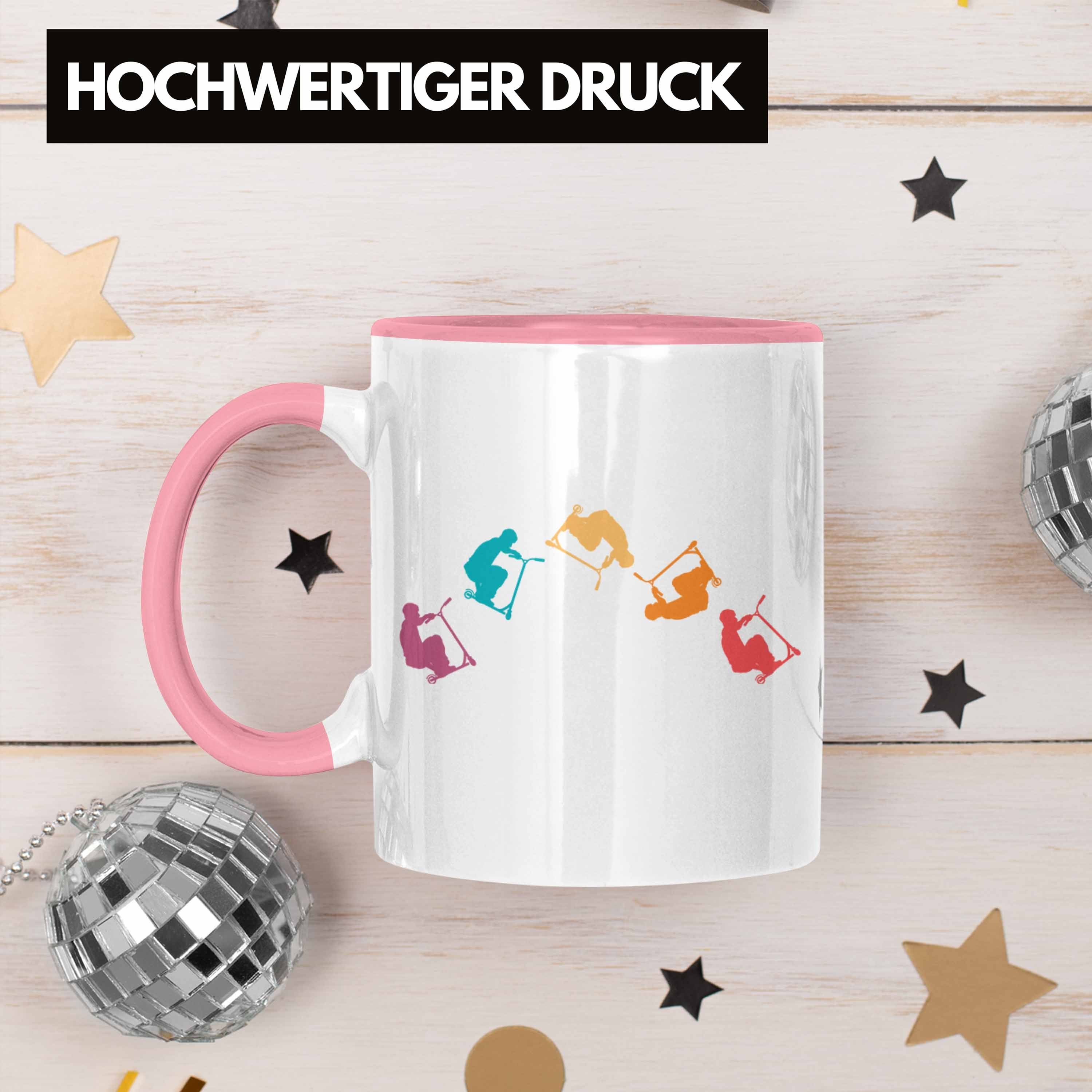 Geschenkidee Scooterfahrer Geschenk Grafik Scooting Scooterfahrer Geschenkidee Tasse Pro Roller - Rosa Tasse Jungs Trendation Trendation Fahrer Scooter Profi